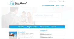Desktop Screenshot of haus-und-grund-regensburg.de